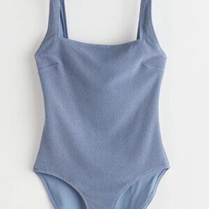 & Other Stories Textured Bow Swimsuit